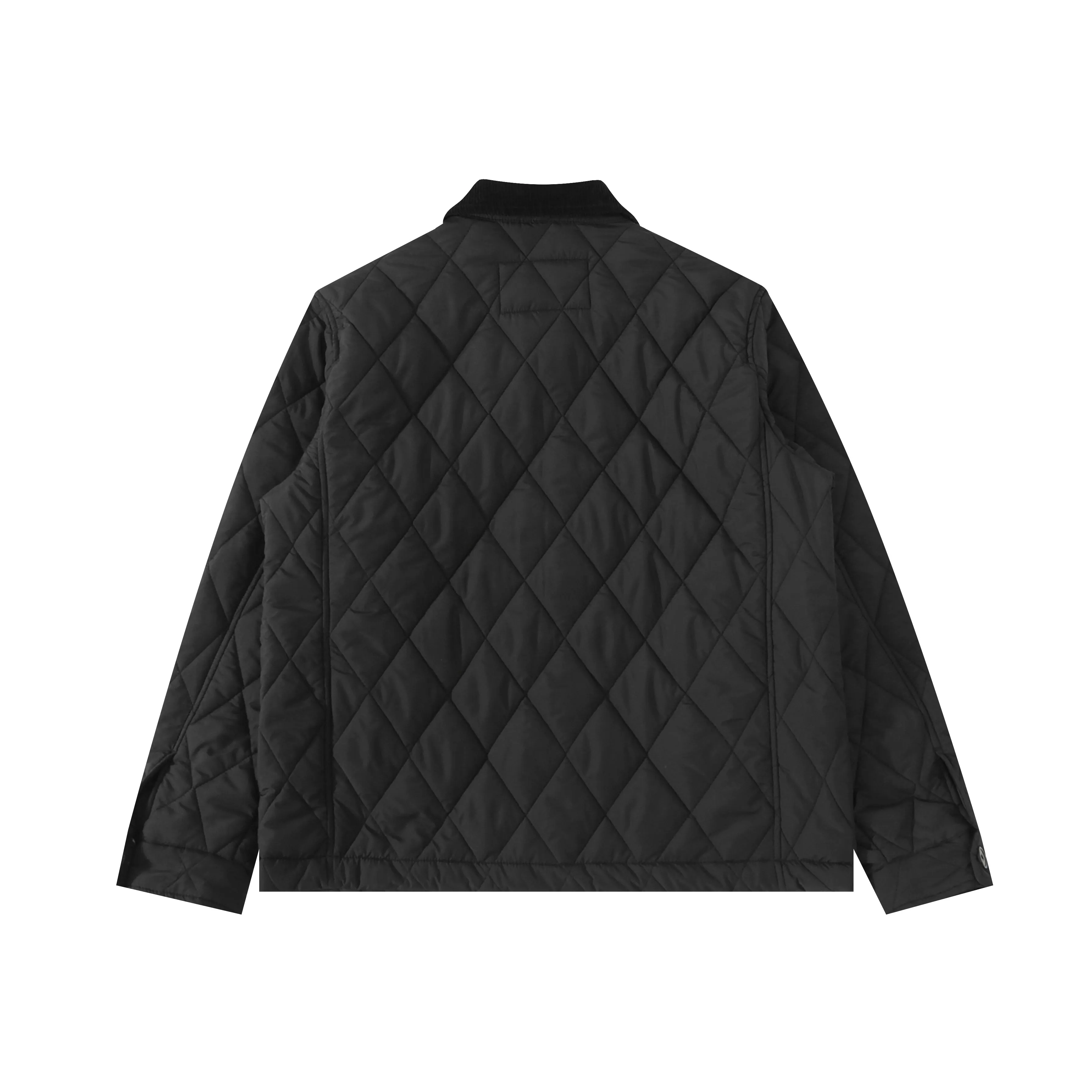 P370 #R50 Ralph Lauren/Ralph Lauren classic old money style workwear rhombus retro cotton jacket. Inspired by retro workwear, it reshapes the contemporary British style. Imported machine-pressed diamond quilting technology, every quilting line is accurately aligned, and the details are full of ingenuity; three-dimensional tailoring creates a neat H-shaped silhouette, and it can still remain light and straight when worn in multiple layers in autumn and winter. Customized metal buttons, low-key embellished textured corduroy lapel design, full of retro atmosphere, 37.5° temperature control black technology, breathable and moisture-proof, locks in temperature and sweat, waterproof and snow-proof fabric, no fear of bad weather, anti-run cotton patented technology, warm and soft, long-wearing without deformation, five high-end colors: navy | khaki | black | green | brown, easily suitable for commuting, leisure, and travel. Wearing one piece gives off a calm temperament of "old money style", and you can have both style and warmth in low-temperature weather.  Color: Navy blue, black, khaki, military green, brown Size: S M L